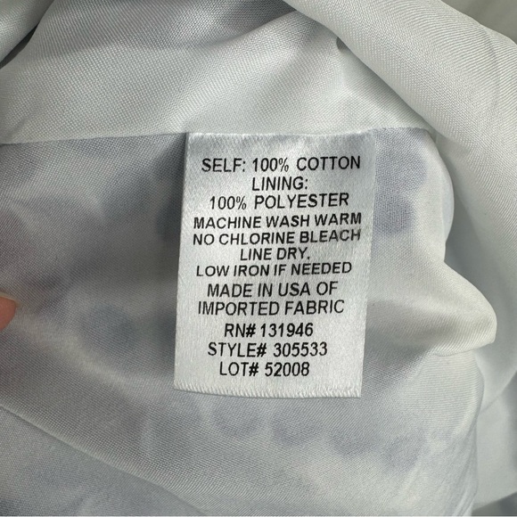 Jude Connally Blue Embroidered White Tank Top XS Perfect Condition - Picture 4 of 6